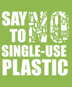 say no to single use plastic graphic